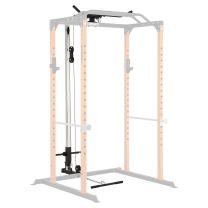 Orange Mirafit M100 Power Rack and Cable System in gym