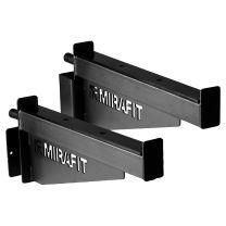 Mirafit M2 Black 60mm Safety Spotters on Power Rack