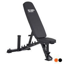 Orange M250 Adjustable Weight Bench on White Background