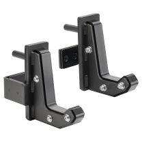 Mirafit M3 UHMW Sandwich J Cups Attached to M3 Squat Stands