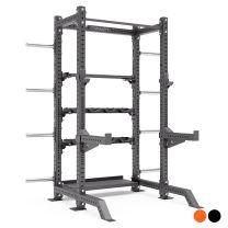 Mirafit Orange M4 Half Rack 205 Shelf Set 1 with Black Storage Poles Master