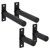 Mirafit M4 Power Rack Olympic Plate Holders on M4 Half Rack