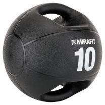Mirafit Medicine Ball with Handles on gym mats