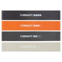Mirafit Mini Resistance Band Set and Carry Bag on Gym Floor