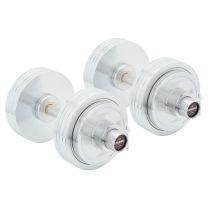 30kg Mirafit Olympic Adjustable Dumbbells on gym mats