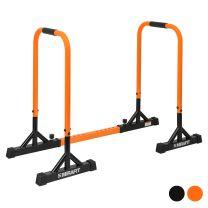 Orange Mirafit Tall Parallettes with Adjustable Extension Bar