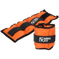 Mirafit Orange Wrist and Ankle Weights on White Background