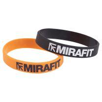 Bicep Curl wearing Orange Mirafit Sillicone Wristband