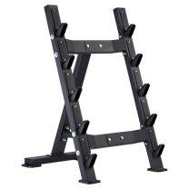 Mirafit Single Sided Fixed Weight Barbell Rack on gym floor