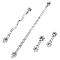 Mirafit Spinlock Dumbbell And Barbell Set on Gym Mats