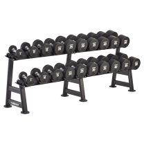 Mirafit Urethane 5kg to 25kg Dumbbell Set With Storage Rack