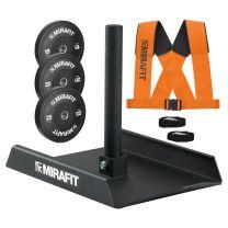 Loaded Mirafit Weight Drag Sled and Harness