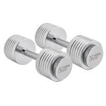 Disassembled Mirafit Adjustable Dumbbell 5kg to 20kg on Gym Mats