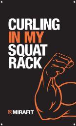 Mirafit Flag Curling In My Squat Rack