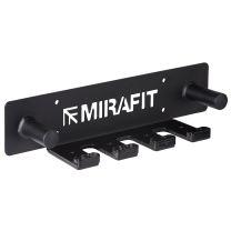 Mirafit 3 Bar Vertical Wall Rack with Collar Storage 