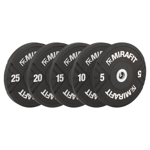 Mirafit Black Urethane Bumper Plates
