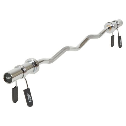 Mirafit Olympic EZ Curl Bar With Collars
