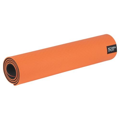 Mirafit 2 Tone TPE Exercise Mat with Eyelets - 124cm