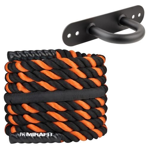 Mirafit 9m Battle Rope & Anchor Set