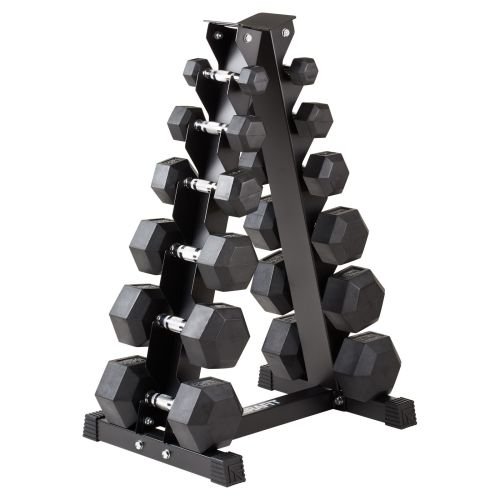 Mirafit 6 Pair Hex Dumbbells + Storage Tree Kit