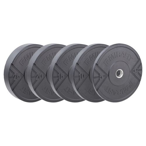 Mirafit Black Crumb Rubber Bumper Plates