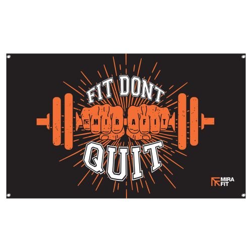 Mirafit Gym Wall Flag - Fit Dont Quit