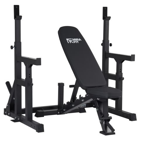 Mirafit M250 Adjustable Weight Bench & M230 Squat Rack Kit