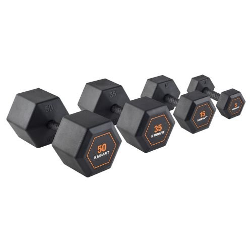 Mirafit Rubber Grip Hex Dumbbells