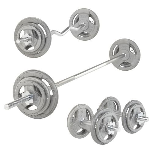 Mirafit Spinlock Dumbbell, Barbell and Plates Set