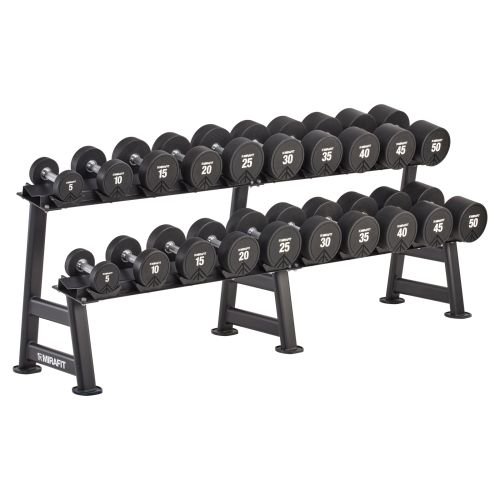 Mirafit Urethane Dumbbell Set with Storage Rack