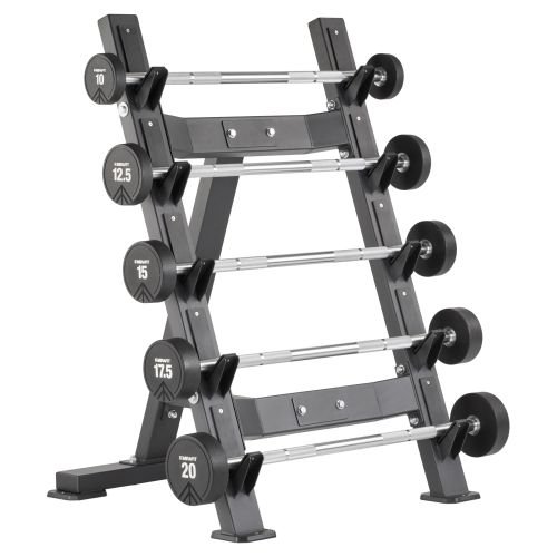 Mirafit Urethane Weighted Barbell Set with Rack