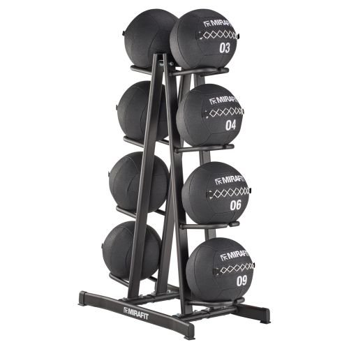 Mirafit 8 Medicine/Wall Ball Set with Rack