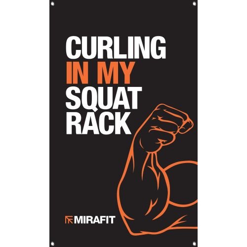 Mirafit Gym Wall Flag - Curling in My Squat Rack