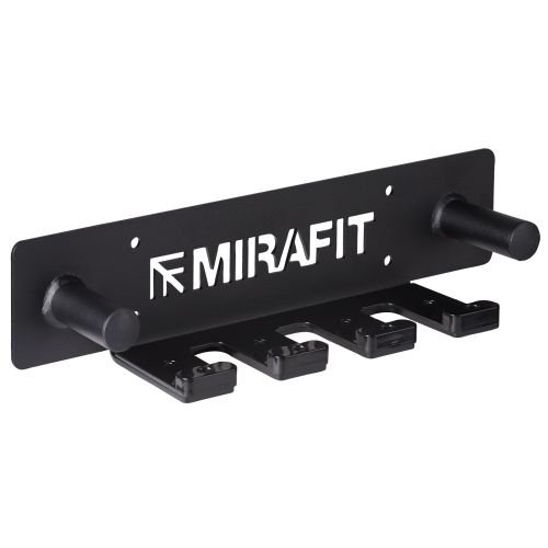 Mirafit 3 Bar Vertical Wall Rack with Collar Storage
