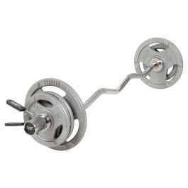Olympic Curl Bar And 20kg Tri Grip Weight Set Mirafit