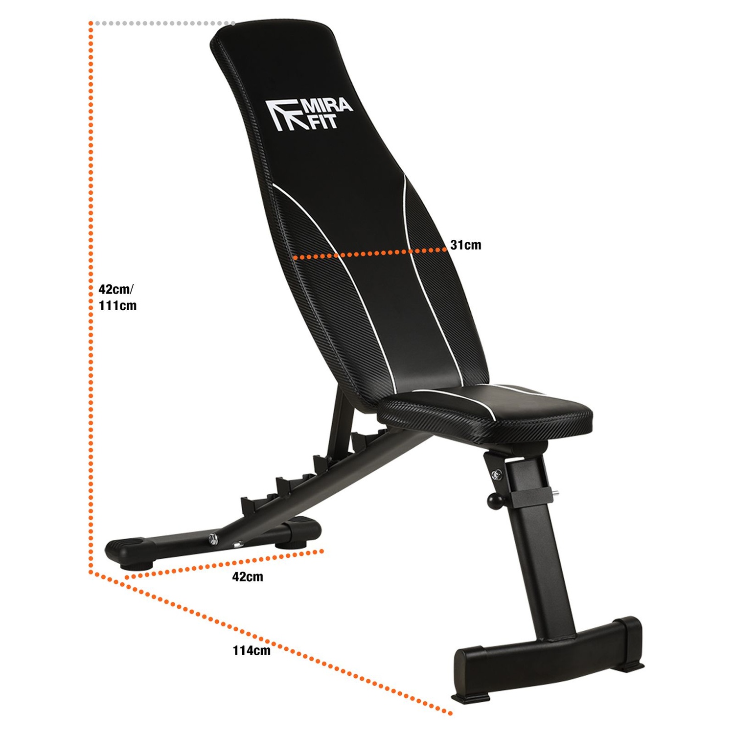 Mirafit Folding Weight Bench - Technical Specification