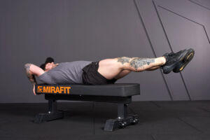 Reverse Crunch on Mirafit M3 Flat Weight Bench
