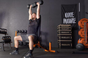 Shoulder Press on a Mirafit M250 Adjustable Weight Bench
