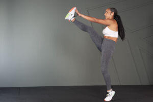 Toe touches in a Mirafit Gym
