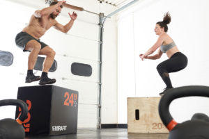 CrossFit coaches using Mirafit Plyo Jump Boxes to exercise