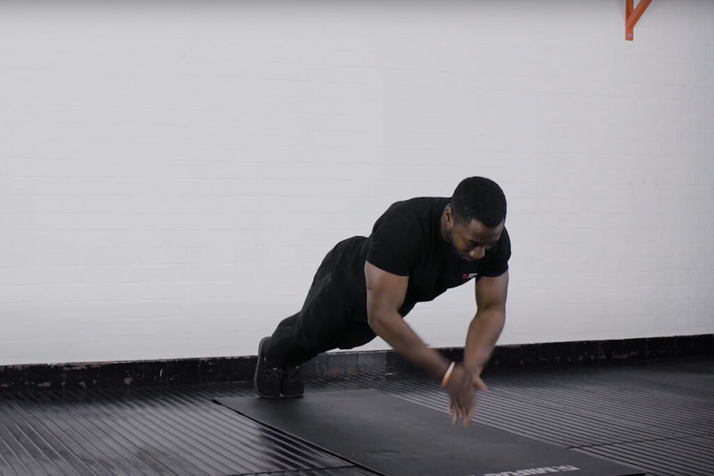 Clapping Press Up Man performing a clapping press up
