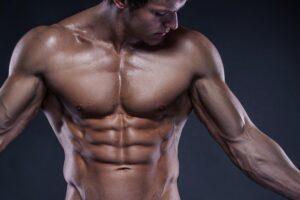 Man showcasing his oblique muscles