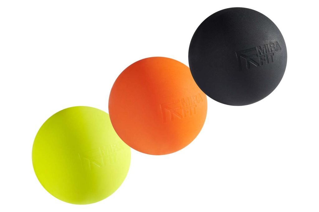 Mirafit Lacrosse Massage Balls in Various Colours on a white background