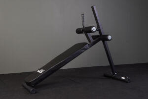 A Mirafit sit up bench on gym mats