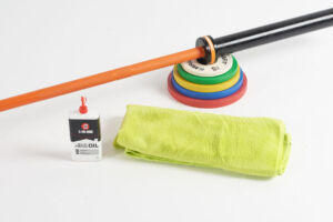 Mirafit Olympic barbell with barbell cleaning products