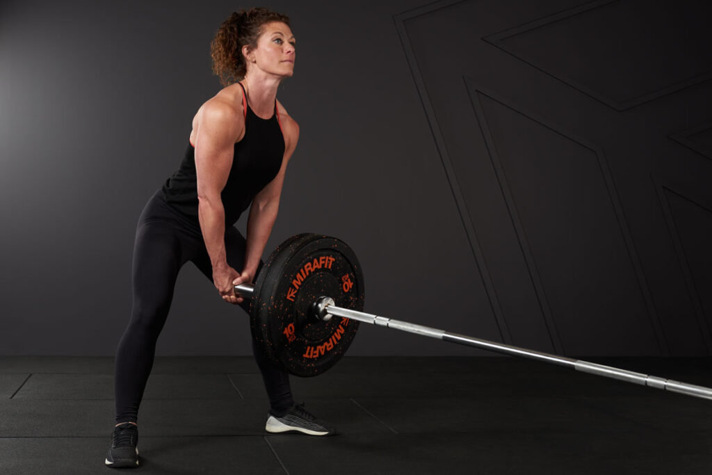 Landmine Sumo Deadlift with Mirafit 10kg weight plates