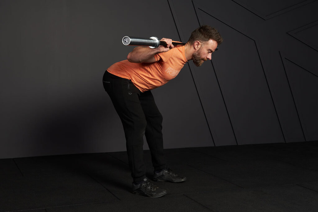 Man doing a Kang squat