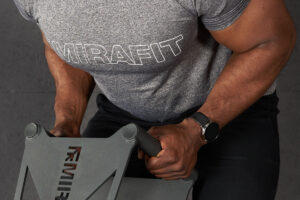 Man doing a T Bar Row with a Mirafit M3 Parallel Landmine Handle