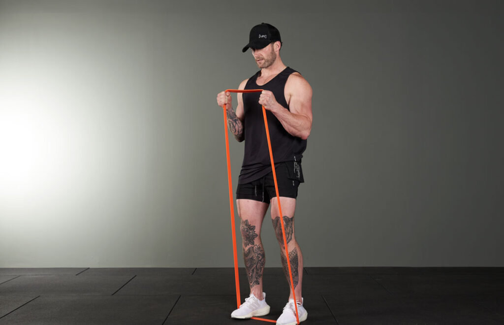 Banded Bicep Curl using Mirafit Resistance Bands