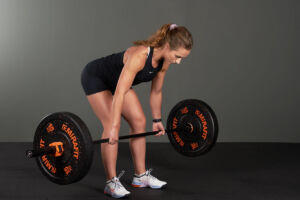 Romanian Deadlift with Mirafit 15kg Bumper Plates
